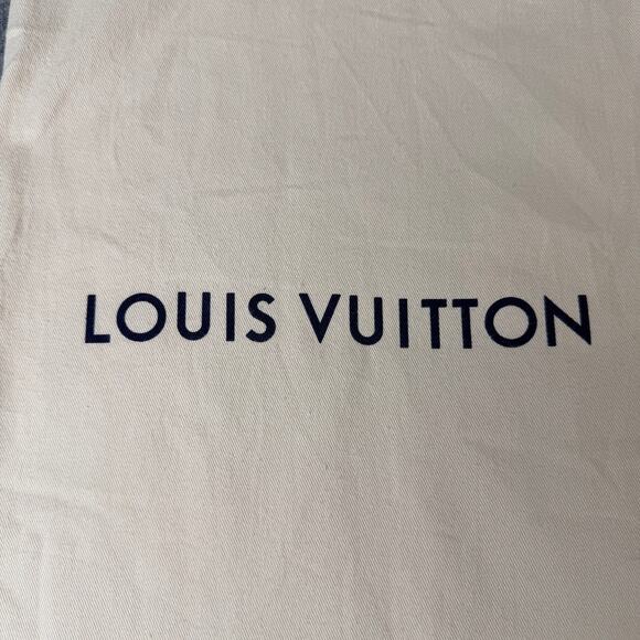 Authentic Louis Vuitton LV Logo Dust Bag Beige Drawstring Storage 19"x11.5" - Picture 4 of 6